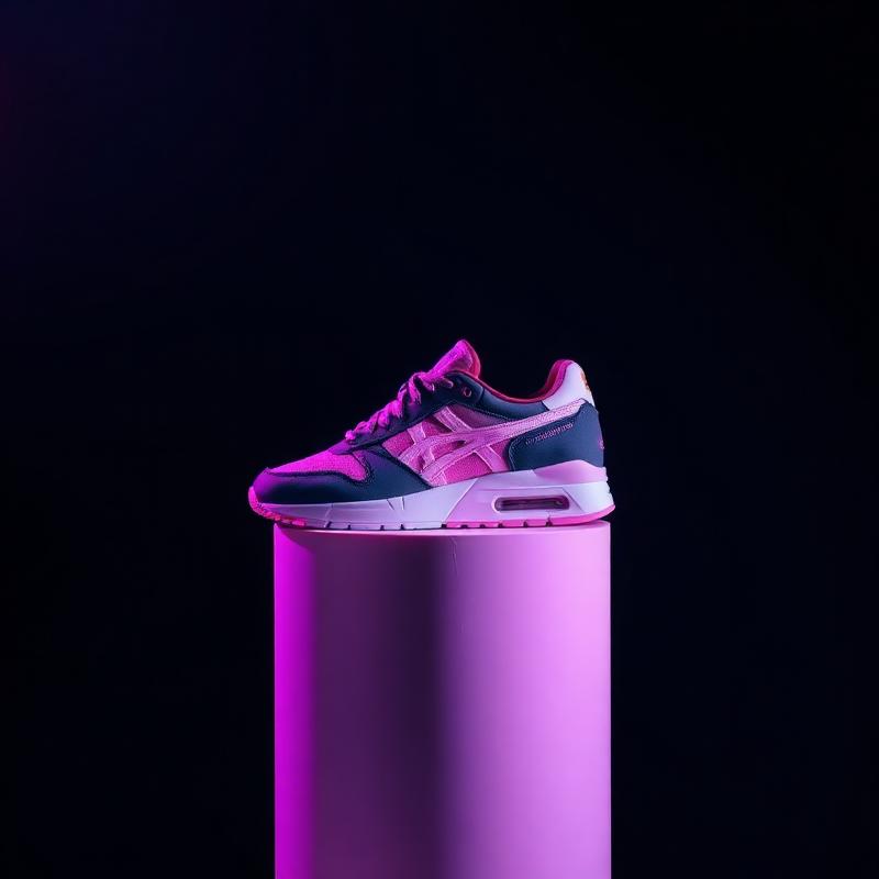 Product commercial shot with colored lighting
